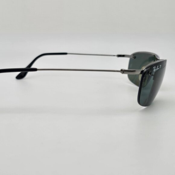 Ray-Ban RB3156 004/9A Top Square Gunmetal Polarized Green Aviator Sunglasses - Picture 5 of 16